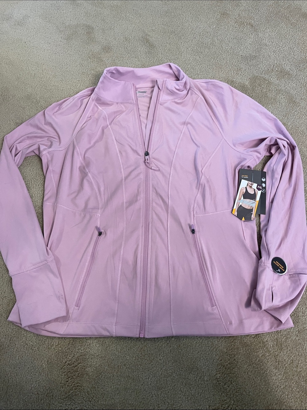 Avia Misty Mauve Women’s Full-Zip Utility Jacket XXL NWT